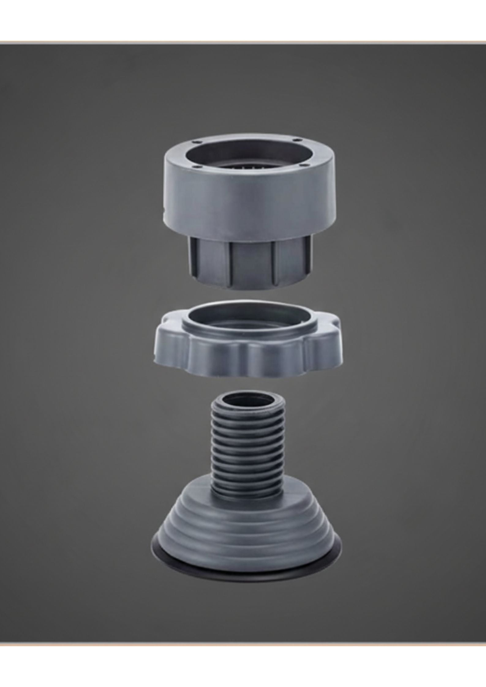 brothertree Heavy-Duty| Anti Vibration Pads for Washing Machine| Noise-Cancelling Rubber | Height-Adjustable | Set of 4 Pcs (H2: Washing machine anti vibration pads 4 pcs set)