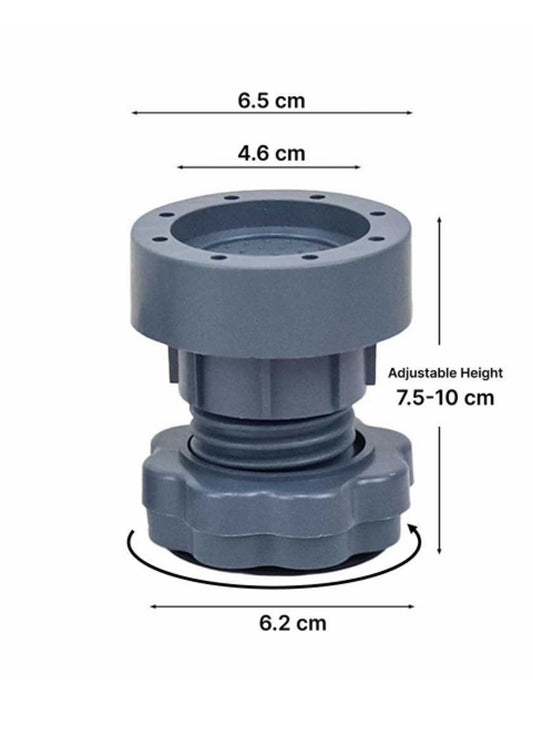 Anti Vibration Pads for Washing Machine| Noise-Cancelling Rubber | Height-Adjustable | Set of 4 Pcs