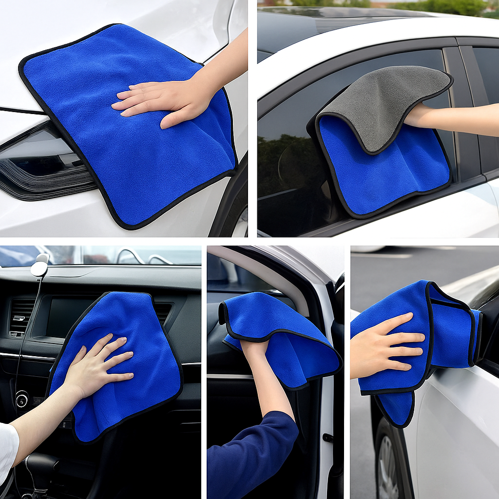 BrotherTree 500 GSM Premium Microfiber Cloth (40x40 cm) – Soft Pack of 4