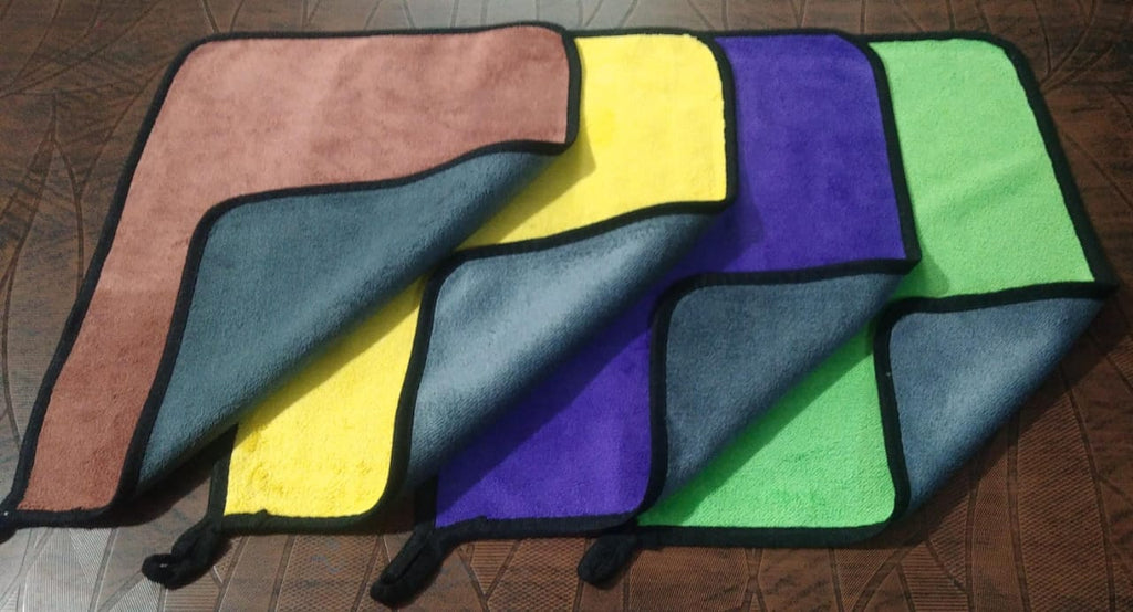 BrotherTree 500 GSM Premium Microfiber Cloth (40x40 cm) – Soft Pack of 4