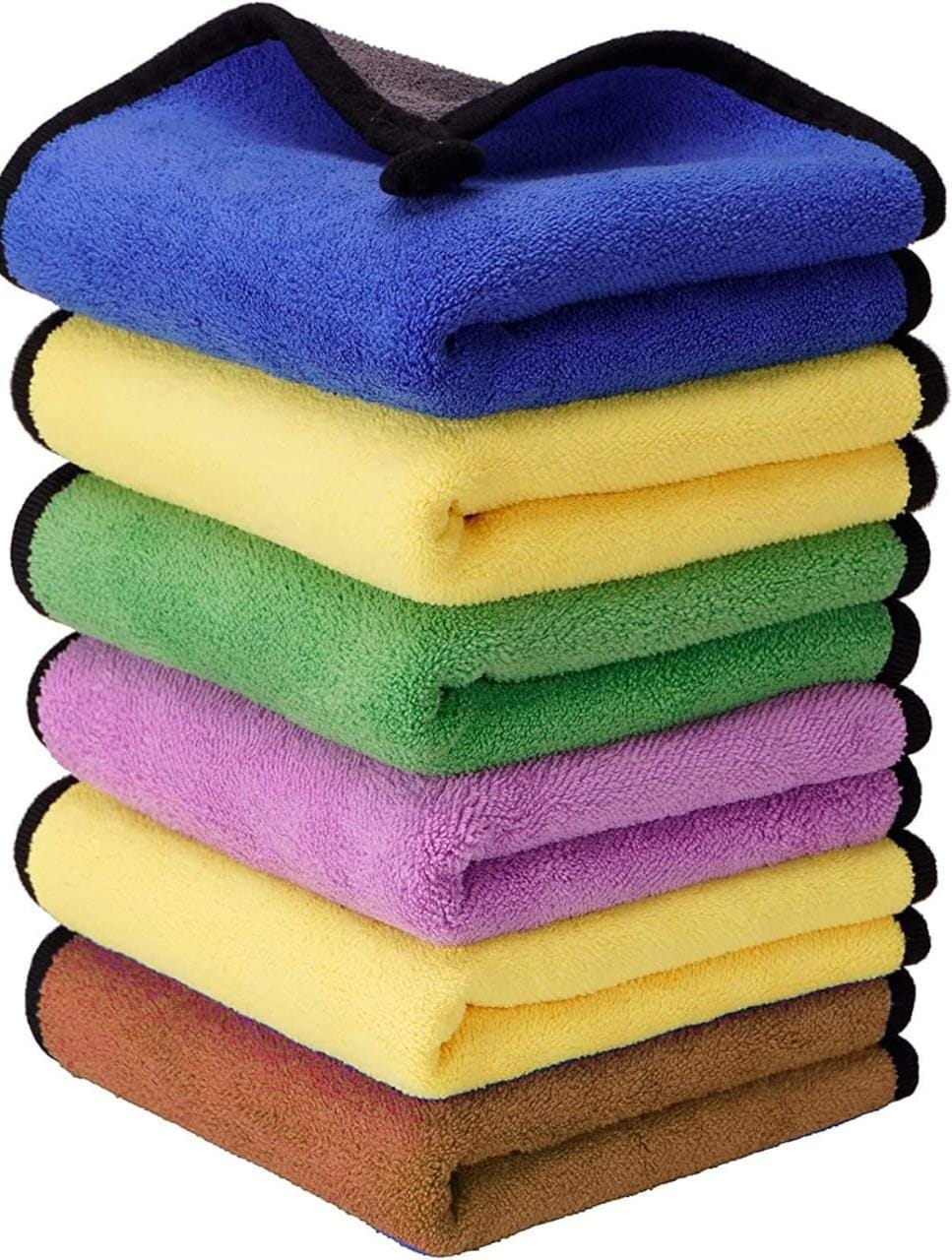 BrotherTree 500 GSM Premium Microfiber Cloth (40x40 cm) – Soft Pack of 6